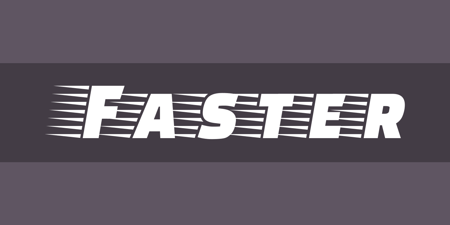 Faster Regular Font preview